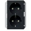 Produktbild: Gira Schuko-Steckdose 2f. sw 2731005 Schutzkontakt Steckdose Steckdosen Stecker