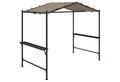 Produktbild: Outsunny Grillpavillon 277 x 149 x 230 cm, wasserdicht, flammhemmend, mit Seitenregalen, (Gartenpavillon, Gartenlauben mit UV-Schutz), aus Stahl, für Party BBQ, Khaki