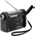 Produktbild: Renkforce RF-CR-200 Kofferradio UKW, MW, KW Notfallradio wiederaufladbar, Solarpanel, Handkurbel, Weckfunktion, Taschenlampe