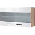 Produktbild: FlexWell Küchenoberschrank, Sonoma Eiche, Weiß Hochglanz, Metall, 1 Fächer, einzeln stellbar, 100x54.8x32 cm, Made in Germany, individuell planbar, Zusatzausstattung erhältlich, hängend, Küchen, Küchenmöbel, Küchenschränke, Küchenoberschränke