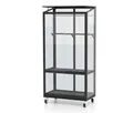 Produktbild: Vitavia Balkongewächshaus mit Rollfundament - 81x43x168cm - schwarz - Aluminium / Stahl / Glas