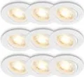 Produktbild: LED Einbauleuchten 3x3er Set schwarz schwenkbar GU10 Deckenstrahler