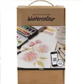 Produktbild: Creotime Kreativset Watercolour Aquarell-Set für Einsteiger, (Komplett-Set, 7-tlg), inkl. Videoanleitungen
