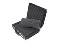 Produktbild: HMF 14531-02 Alu Fotokoffer, Waffenkoffer mit Rasterschaumstoff, 36,5 x 29 x 12 cm, Schwarz