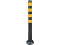 Produktbild: 12221 SG Sperrpfosten  Kunststoff schwarz/gelb Ø 80 mm zum Aufschrauben,m.Befes
