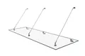 Produktbild: doporro Vordach Überdachung VSG mit SGP Folie VDG02K Maße:90x300cm 3 Edelstahl Haltestangen Transparentes Glasvordach Regenschutz für Haustür
