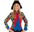 Produktbild: Fritz Fries & Söhne GmbH & Co Damen Kostüm Uniform Frack Jacke bunt Fasching Karneval farbiges Muster (36)