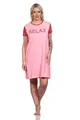 Produktbild: Normann Kurzarm Damen Nachthemd im Casual Look - 122 214 10 757, Farbe:rosa, Größe:44-46