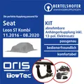 Produktbild: Für SEAT Leon ST Kombi Typ 5F8 11.2016-08.2020 AHK abn +13pol spez. E-Satz TOP