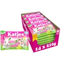 Produktbild: Katjes SAUER Grün-Ohr Hase Vorratspack – Schaumzucker mit Fruchtgummi in Häschen-Form, fruchtiger Mix in unterschiedlichen Geschmacksrichtungen in sauer, Vegan, Halal, 14 x 210 g