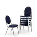 Produktbild: MACOShopde by MACO Möbel Raburg Stapelstuhl 6er Set David - stabil bis 150 kg in BLAU, Gewerbequalität + stapelbar für: Konferenz, Seminar, Wartezimmer, Bankett, Behörde, Schule/Uni & Gastro/Hotel