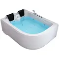 Produktbild: Home Deluxe - Indoor Whirlpool Für 2 Personen Blue Ocean Xl Ausrichtung: Rechts, Größe: 180 X 120 Cm Whirlpool Badewanne Eckbadewanne Wanne