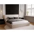 Produktbild: GRAINGOLD Polsterbett 180x200 Monaco - Doppelbett mit Bettkasten, Samtstoff & Lattenrost - Schöne Schlafzimmerbett - Beige (Komodo 7371) - Beige
