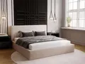 Produktbild: GRAINGOLD Monaco Bett 180x200, Polsterbett mit Bettkasten, Polsterbett mit Stauraum, Velour, mit Lattenrost, mit Kopfteil, ohne Matratze (Beige, 180x200)