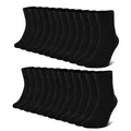 Produktbild: FALARY Socken Herren 43-46 Baumwolle Schwarz Sportsocken Damen Herrensocken 12 Paar Sport Socks Atmungsaktive Business Socken