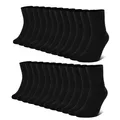 Produktbild: Socken Herren 43-46 Baumwolle Schwarz Sportsocken Damen Herrensocken 12 Paar ...