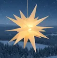 Produktbild: 3D Batterie Außenstern Kaspar, Weihnachtsstern, Faltstern mit 18 Spitzen incl.