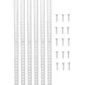 Produktbild: VEVOR Regalpilaster, 1846 mm, 20er-Pack, verstellbare Regalhalterungen, Einsteck-Pilasterleisten-Standards mit 140 Schrauben, geeignet für Wandregalsystem, Schrankorganisation