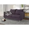 Produktbild: Auris - Modernes Sofa 2-sitzer Mit Schwarz Metall Füßen Aus Lila Luxusmicrofaser