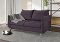 Produktbild: S-Style Möbel 2-Sitzer Sofa Azalea mit Schwarz Metall Füßen aus Luxusmicrofaser, mit Wellenfederung