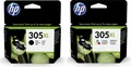 Produktbild: HP 305XL, Hohe (XL-) Ausbeute, Schwarz, Cyan, Magenta, Gelb, Tinte auf Pigmentbasis, Tinte auf Farbstoffbasis, 4 ml, 5 ml