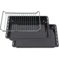 Produktbild: ICQN Backblech 422 x 370 x 30 & 45 mm Set mit Backofenrost, Emailliert Fettpfanne für Backofen und Herd, Passend für ELECTROLUX, AEG, IKEA, ZANUS...