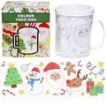 Produktbild: Weihnachtstassen-Malset, Weihnachtsmann-Malvorlage