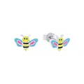 Produktbild: Amor Ohrstecker 925 Sterling Silber Mädchen Kinder Ohrschmuck, 0,7 cm, Multicolor, Biene, Kommt in Schmuck Geschenk Box, 2021344