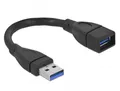 Produktbild: DeLOCK Verlängerungskabel USB 3.0 Type-A 15 cm 82776