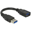 Produktbild: Delock Verlängerungskabel USB 3.0 Stecker an Buchse, 15 cm