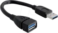 Produktbild: DELOCK 82776 - USB 5 Gb/s Kabel, A Stecker auf A Buchse, 0,15 m