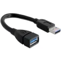 Produktbild: Delock Verlängerungskabel USB 3.0 Stecker an Buchse, 15 cm