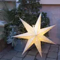 Produktbild: LED Outdoor Stern Alice Leuchtstern hängend D: 60cm Batterie Timer f. Außen weiß