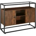Produktbild: TECTAKE Sideboard Oldham 100x38x80,5cm - Industrial Holz dunkel, rustikal