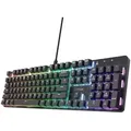 Produktbild: TRUST Black Week % | GXT871 Zora Mechanische Gaming Tastatur Mechanische-Gaming-Tastatur in Originalgröße mit kompletter RGB-Beleuchtung