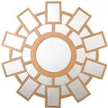 Produktbild: Beliani Dekospiegel ROZEL Goldbraun 3x80x80