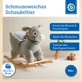 Produktbild: Bieco Plüsch Schaukeltier Esel 73,5x33,5x61cm | Schaukelpferd Baby | Schaukeltier Baby | Kinderschaukel Indoor | Baby Wippe | Baby Schaukel | Schaukelpferd ab 1 Jahr
