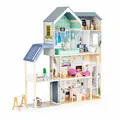 Produktbild: Puppenhaus XXL Residenz Holz Dollhouse Puppenmöbel Puppenvilla Aufzug ET