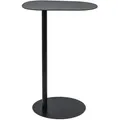 Produktbild: Metall Beistelltisch Oval Schwarz Matt - 35 X 25 Cm - Couchtisch Im Bistrotisch Design - Wohnzimmertisch Dekotisch