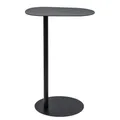Produktbild: Spetebo Metall Beistelltisch oval schwarz matt - 35 x 25 cm - Couchtisch im Bistrotisch Design - Wohnzimmertisch Dekotisch Blumentisch Telefontisch Ablagetisch Deko Tisch in Stehtisch Optik