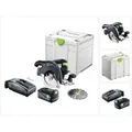 Produktbild: Festool Hkc 55 Eb-basic Akku Handkreissäge 18 V 160 Mm Brushless + 1x Akku 5,0 Ah + Ladegerät + Systainer
