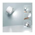 Produktbild: Feallive LED Wandleuchte Innen, Wandlampe mit Akku 1 Stück,Touch Control 3 Helligkeitsstufen, 360° drehbare, für Wohnzimmer Schlafzimmer TreppenhausFlur kabellose wandleuchten Weiß