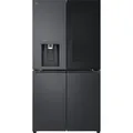 Produktbild: LG GMG960EVEE Side-by-Side French-Door, Matt Black Stainless Festwasseranschluss, NoFrost, InstaView - Schwarz