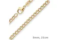 Produktbild: Schmuck Krone Goldarmband 5mm Armband Panzerkette hohl aus 333 Gelbgold 21cm, Gold 333