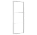 Produktbild: vidaXL Haustür Innentür 83x201,5 cm Weiß ESG-Glas und Aluminium (1-St)