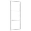 Produktbild: Innentür 83x201,5 Cm Weiß ESG-Glas Und Aluminium Zimmertür Glastür