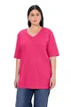 Produktbild: Ulla Popken Damen Basic-v-shirt T-Shirts, Magentapink, 50-52 EU