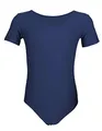 Produktbild: Aquarti Mädchen Kurzarm Ballettanzug Einfarbig, Farbe: Dunkelblau, Größe: 152