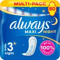 Produktbild: Always Maxi Profresh Night Damenbinden (Größe 3) 80 Binden (8 x 10 Stück)