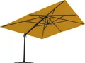 Produktbild: paramondo parapenda Ampelschirm, 4 x 3 m, rechteckig, gelb, Gestell inkl. Standkreuz, anthrazit drehbar mit Kurbel, UV-Schutz & Neigefunktion – ideal für Garten, Terrasse & Balkon